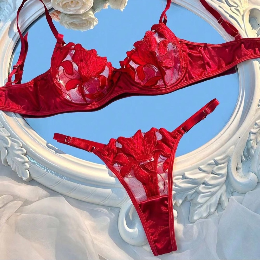 Lily Love Ruby - Underwire Bra & Panty Set by SilkRose Lingerie